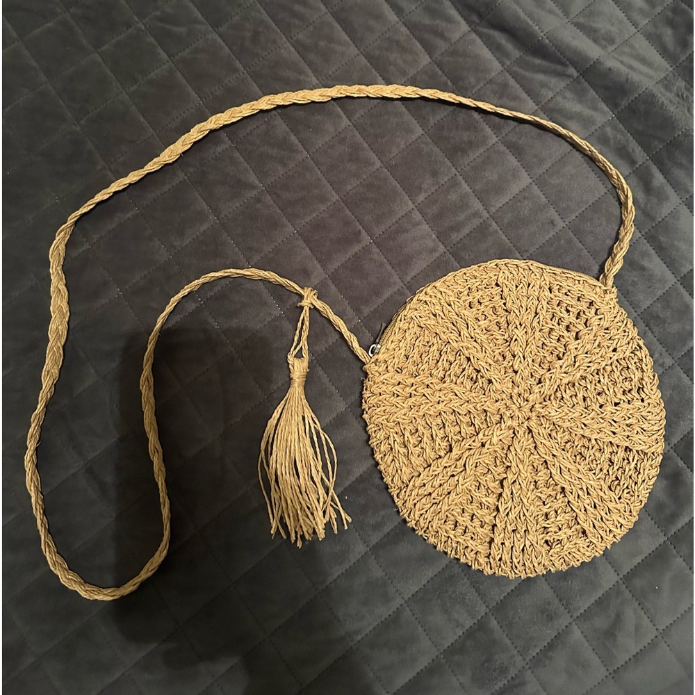 Woven crossbody bag